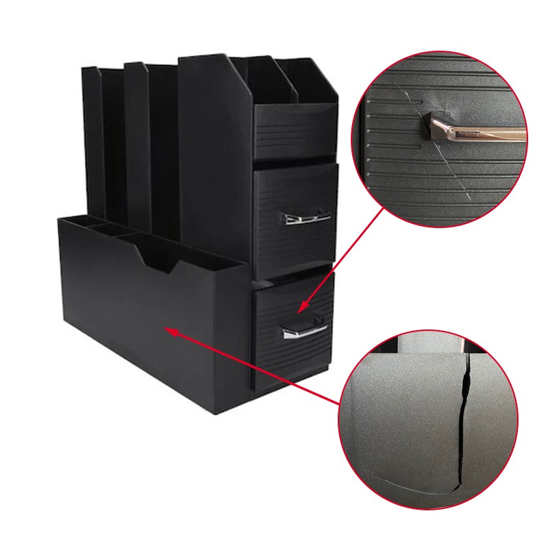 Stand organizator pentru cafea, 2 sertare, 9 compartimente, 29x28.5x13.5 cm, negru, RESIGILAT - imagine 7